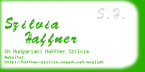 szilvia haffner business card